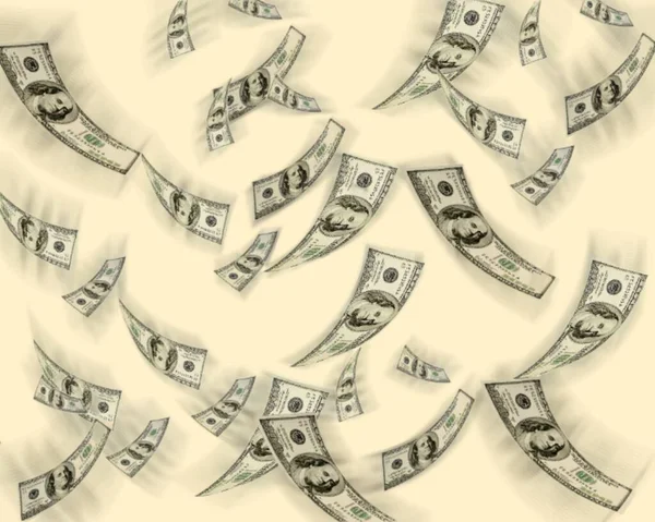 Бумажные Деньги Куча Долларов Привлекательный Фон Клиентов Доллары Летят — стоковое фото
