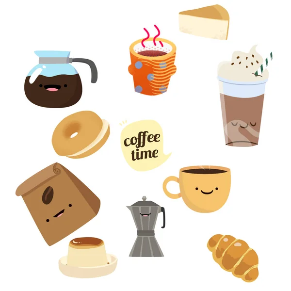 Coffee concept. Coffee time. Beautiful coffee icons.