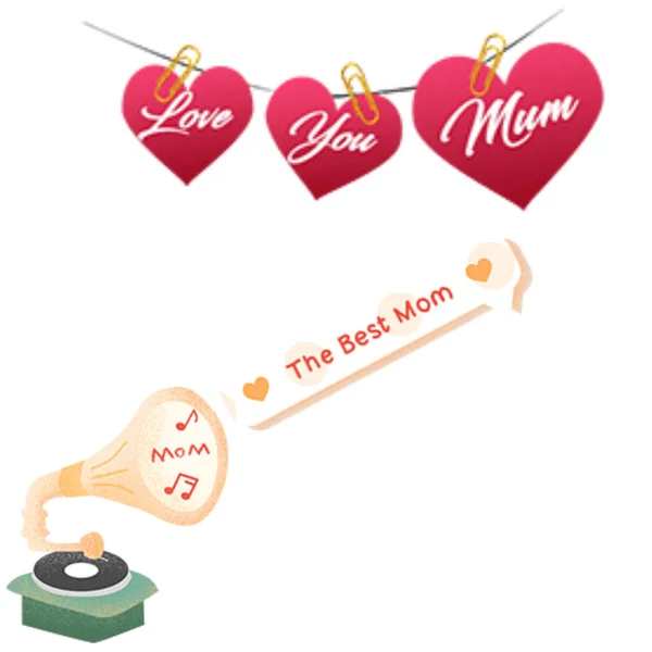 Myšlenka Lásky Mám Rád Mami Nejlepší Máma — Stock fotografie
