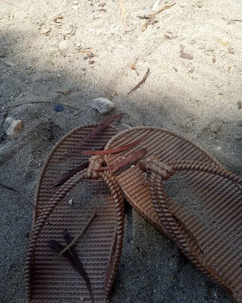 Strandpantoffeln Sand Flip Flops — Stockfoto