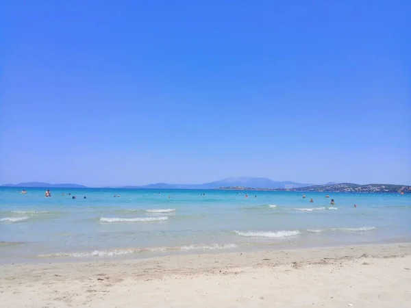 Impressionante Mar Pessoas Ilica Cesme Mar Egeu — Fotografia de Stock