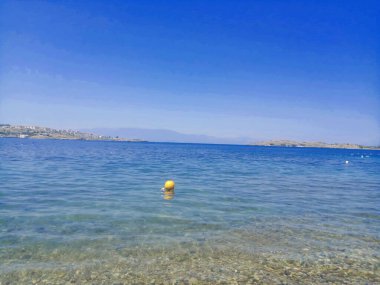 Güzel deniz manzarası ve yüzmek. Türkiye 'nin batısı.