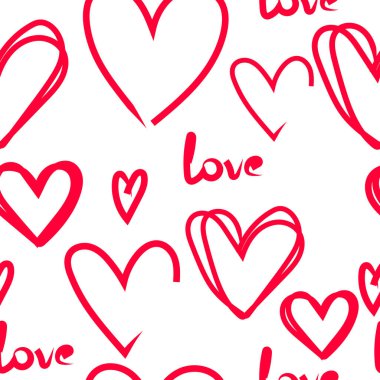  Line art of heart, valentine day celebration card