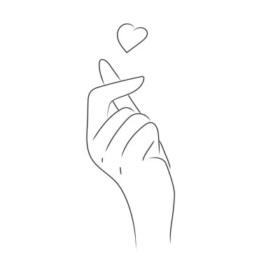 Outline drawing of human hand