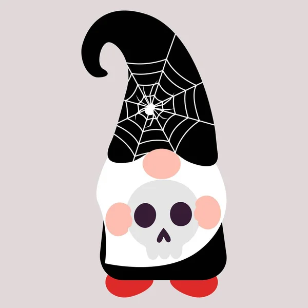 Cute holiday halloween gnome. Vector illustration art.