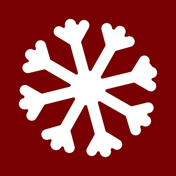 Снежинка Белом Фоне Векторная Иллюстрация — стоковый вектор