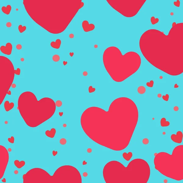 Valentýnské Pozadí Srdcem Bezešvé Vzory Ilustrační Umění — Stockový vektor