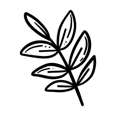 Güzel yeşil yaprak. Vektör illüstrasyon sanatı.