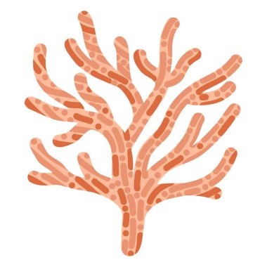 Mercan ikonu. Ağ için mercan vektör simgesinin mercan çizimi