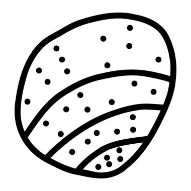 Ekmek ikonu. Web için fırın vektör simgelerinin özet çizimi