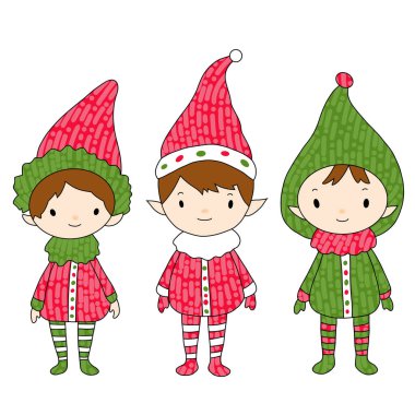 Küçük sevimli cüce. Vektör illüstrasyonu.