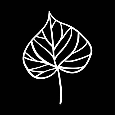 Yaprak çizim sanatı. Vektör illüstrasyonu.