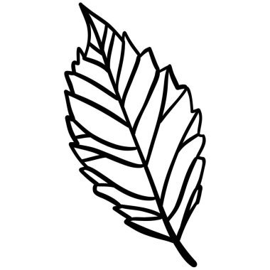 Yaprak çizim sanatı. Vektör illüstrasyonu.