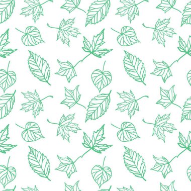 Yaprakların kusursuz desen arkaplanı.