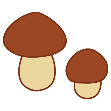  Beyaz arkaplanda mantar çizimi