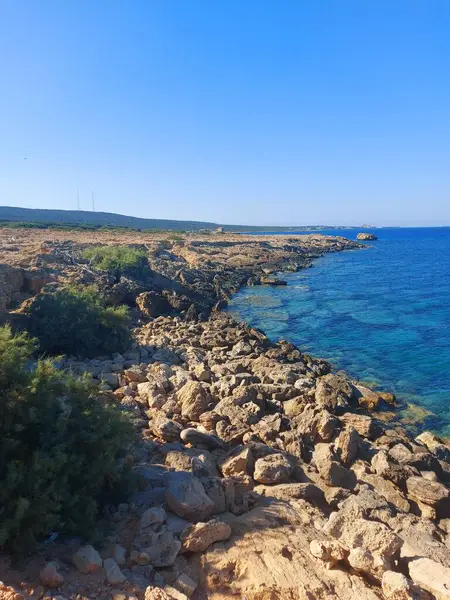 stock image view of the mediterranean sea coast