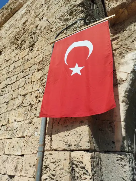 turkish flag with a turkish flag on the wall