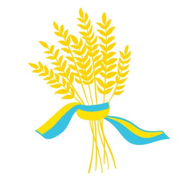 Buğday kulağı ikonu. vektör illüstrasyonu