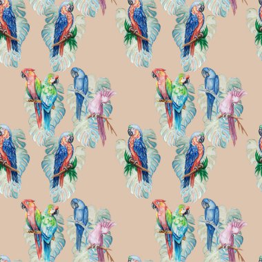 Egzotik kuşlar ile Seamless Modeli