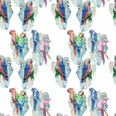 Egzotik kuşlar ile Seamless Modeli