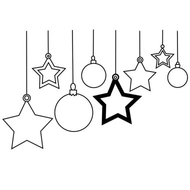 Vektör çizim Noel yıldız simgesi