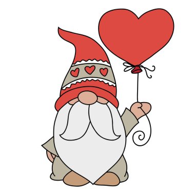 Şirin çizgi film cücesi, vektör illüstrasyonu