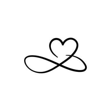 Kanatları vektör simgesi kalp.