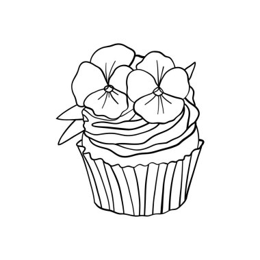 Kirazlı tatlı pasta üzerine izole edilmiş