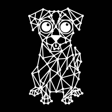 Kablo çerçeve noktalı vektör ağ köpeği