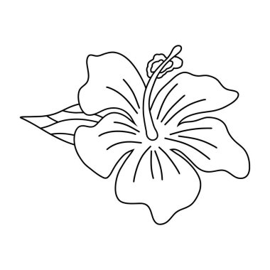 güzel çiçekler ve yapraklar dekorasyon çizgisi simgesi