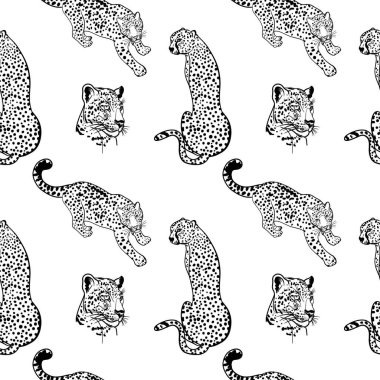 Leopar desenli kusursuz desen