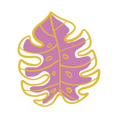 İzole edilmiş yaprak ikonu vektör tasarımı