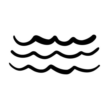 Okyanus dalga vektör simgesi. özet biçimi illüstrasyon simgesi.