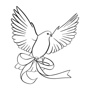 Uçan dallı güvercin izole edildi.