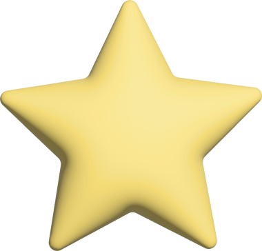 Altın yıldızın 3D görüntüsü