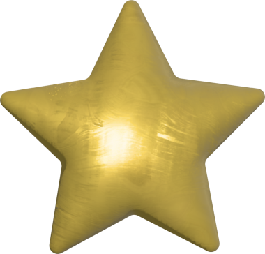 Altın yıldızın 3D görüntüsü