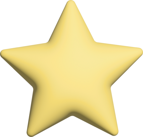 Altın yıldızın 3D görüntüsü