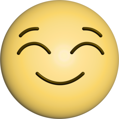 3D gülen surat emojisi, çizim