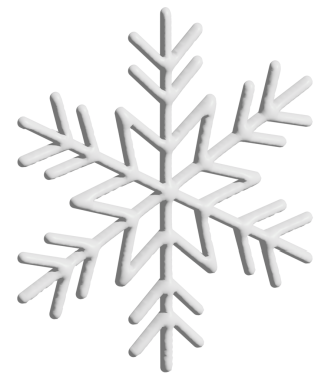 Bir kar tanesinin 3D çizimi