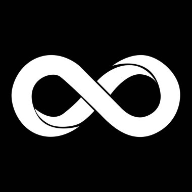  çizgi sonsuzluk sembolü, vektör illüstrasyonu
