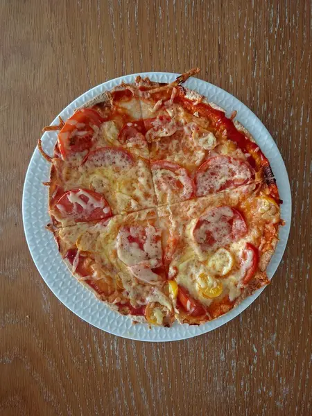 Pizza ahşap plaka.
