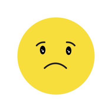 Üzgün yüzün vektör çizimi