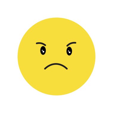 Kızgın bir yüzün vektör çizimi