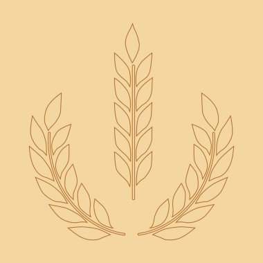 Buğday kulaklarının vektör çizimi