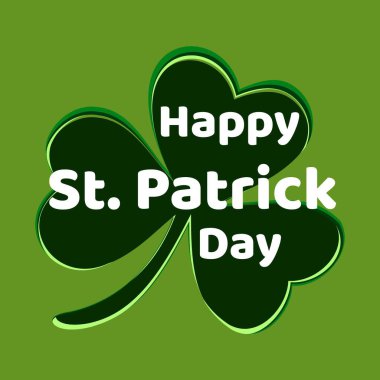 vektör Aziz Patrickler Günü tebrik kartı