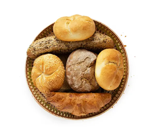 Różne Wyroby Piekarnicze Tym Bochenki Chleba Bułki — Zdjęcie stockowe