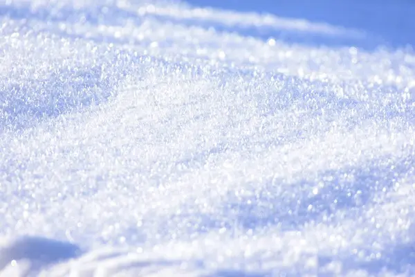 Weißer Schnee Nahaufnahme Flauschige Schnee Textur Winter Hintergrund Mit Neuschnee — Stockfoto