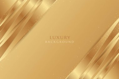 Gerçekçi altın lüks arka plan. Zarif gradyan, pırıl pırıl parıltılı altın bir zemin.