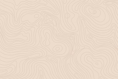 Soyut klasik topografik harita arkaplanı. Retro bej topografik çizgiler arkaplan. Dağ coğrafi çizgisi dalgaları sunumlar, afişler, el ilanları için zemin