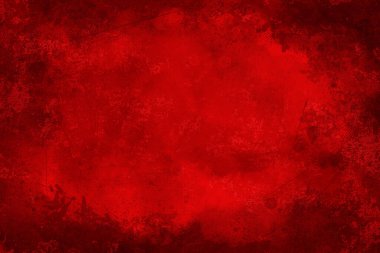 Kırmızı grunge arka planı. Suluboya kırmızı doku arka planı. Posterler ve sunumlar için Sevgililer Günü veya Noel boş tasarımı